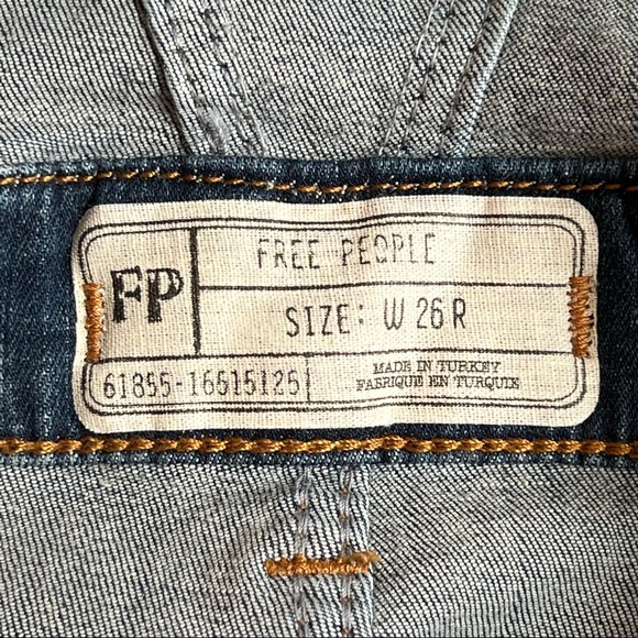 ⭐️ Free People Denim Jean Overalls Coveralls Size 26R - Picture 4 of 13
